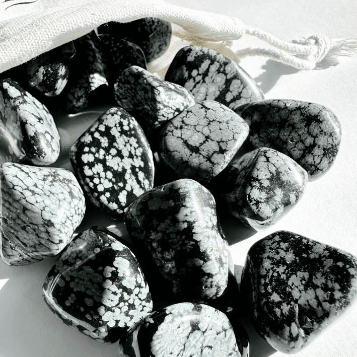 Schneeflocken Obsidian — Schneeflocken Obsidian Kristall/Trommelstein