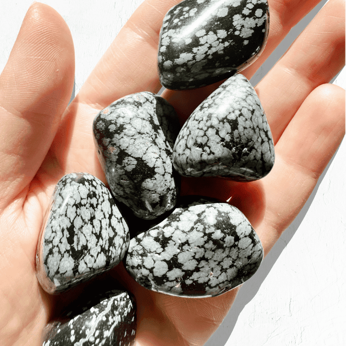 Schneeflocken Obsidian — Schneeflocken Obsidian Kristall/Trommelstein