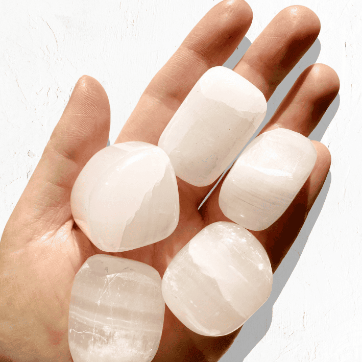 Mangano Calcit — Mangano Calcit Kristall/Trommelstein