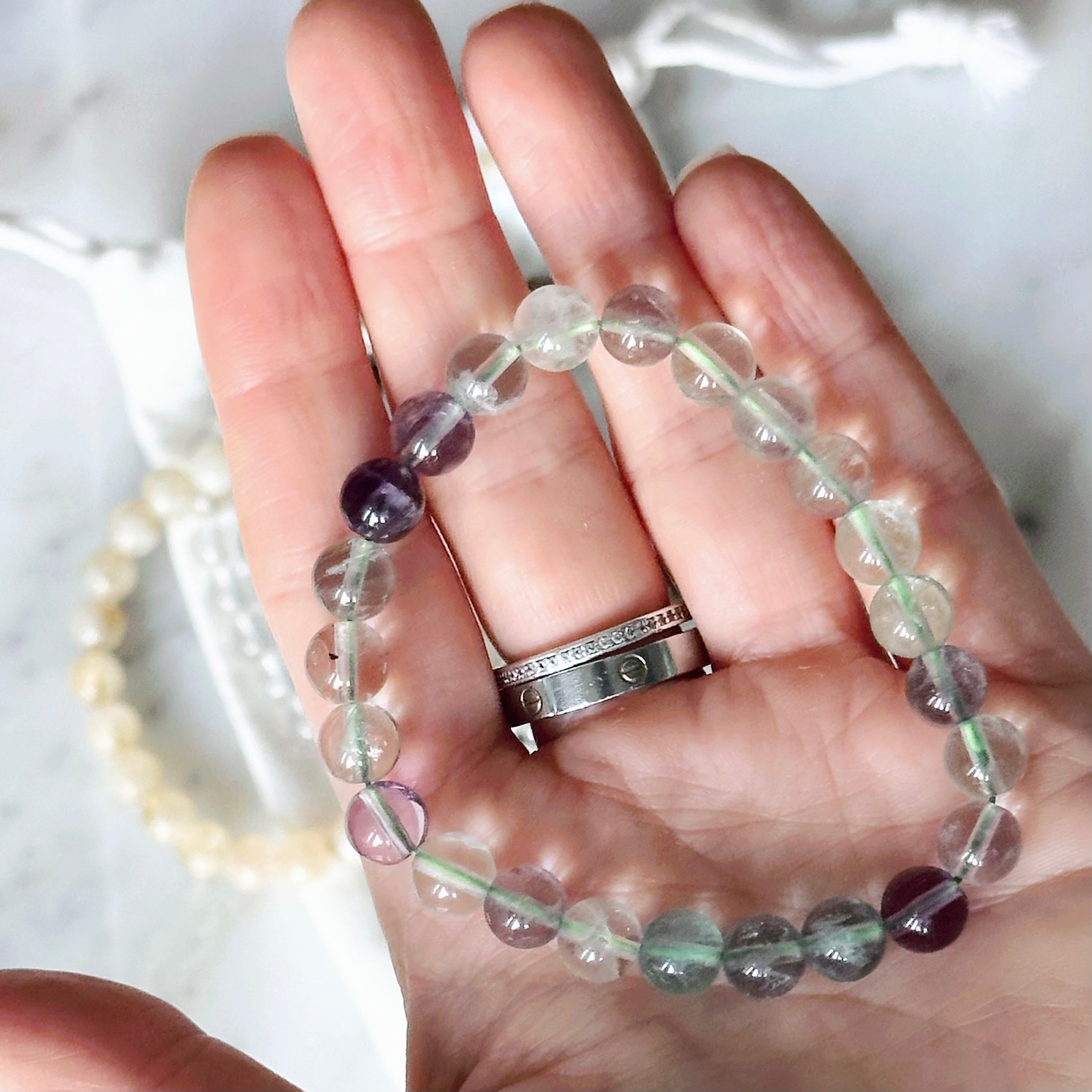 Armband Regenbogen Fluorit