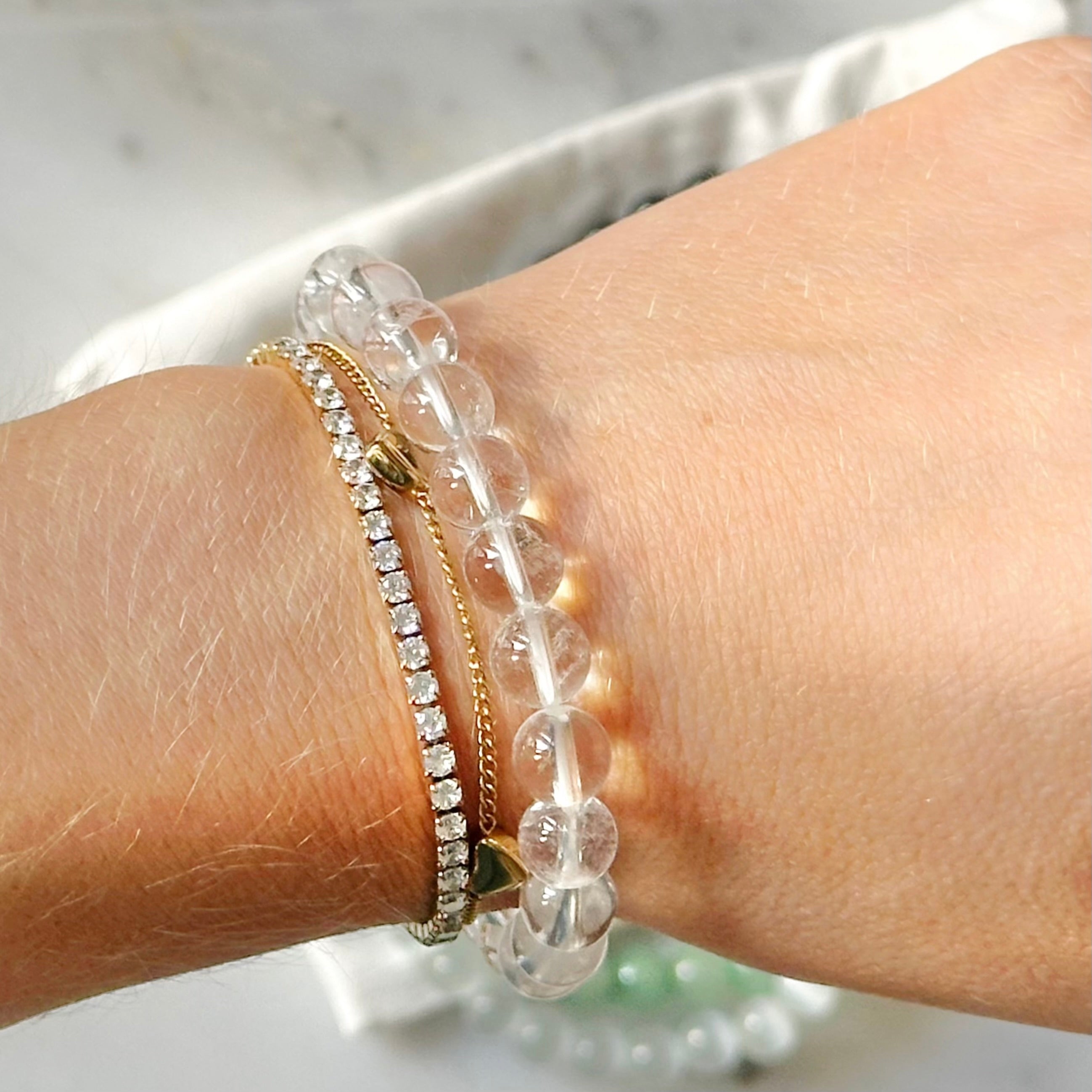 Kristallarmband Bergkristall