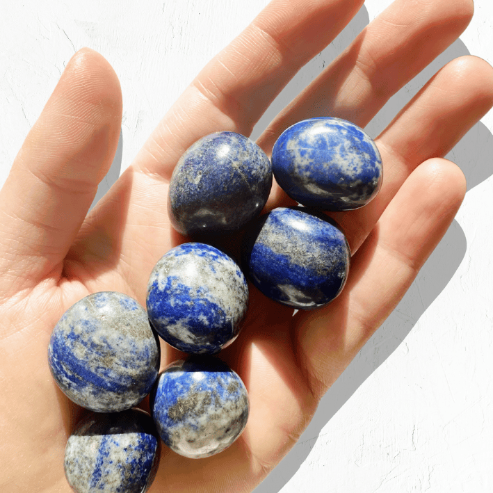 Lapislazuli — Lapislazuli Kristall & Trommelstein