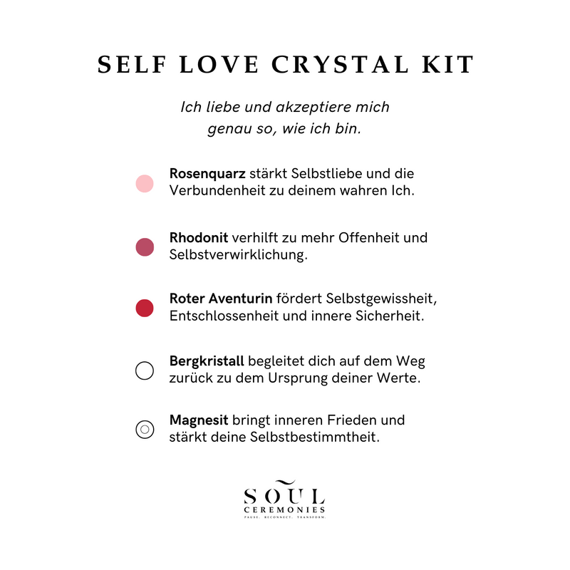 Selbstliebe Kristall-Set — Self-Love