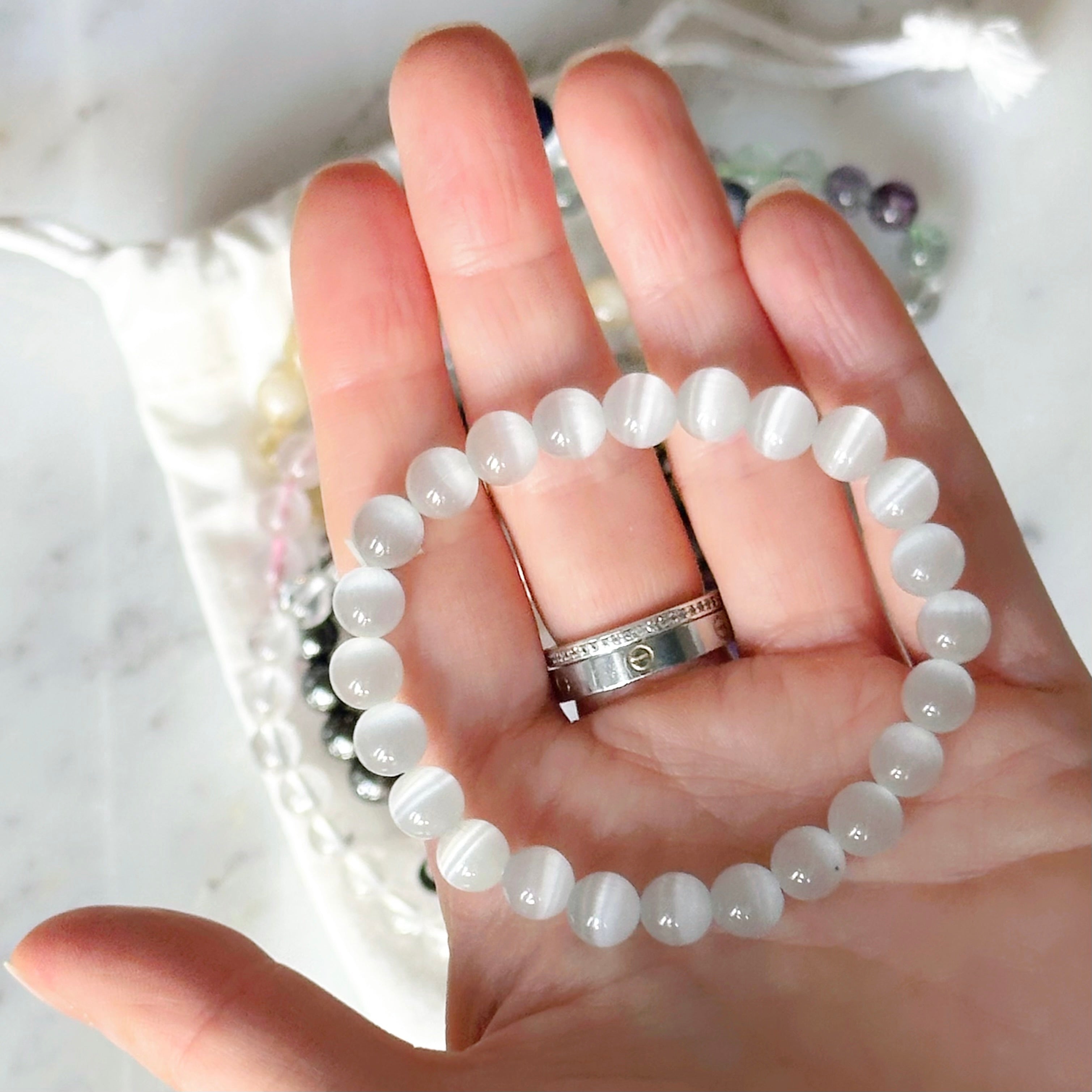 Selenit Kristallarmband